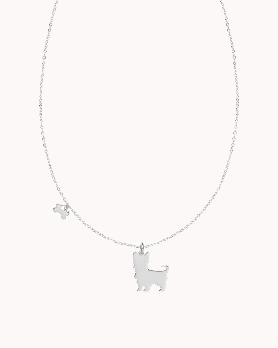 Colar com cão (várias raças) e osso - Colares Our Sins