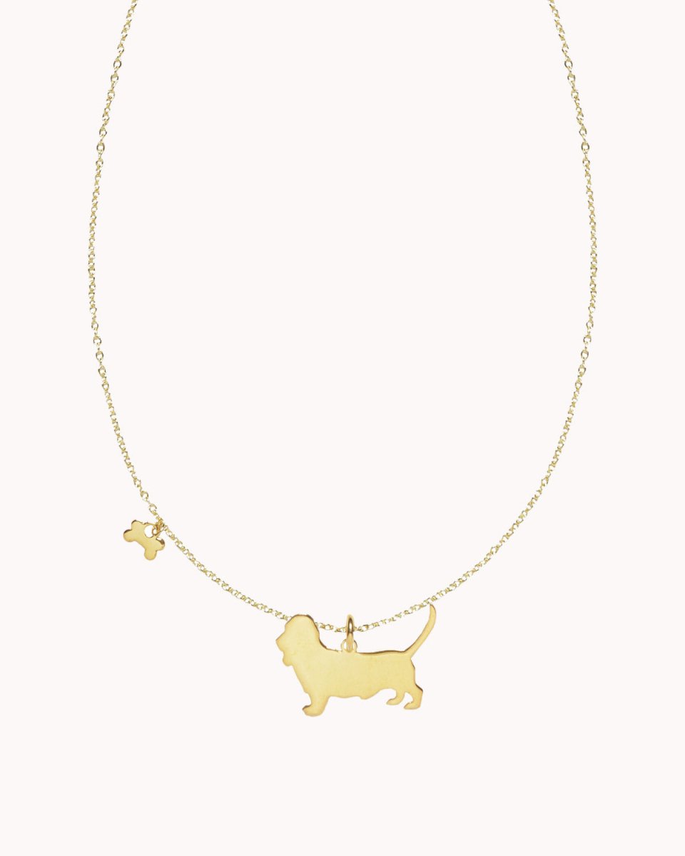 Colar com cão (várias raças) e osso - Colares Our Sins