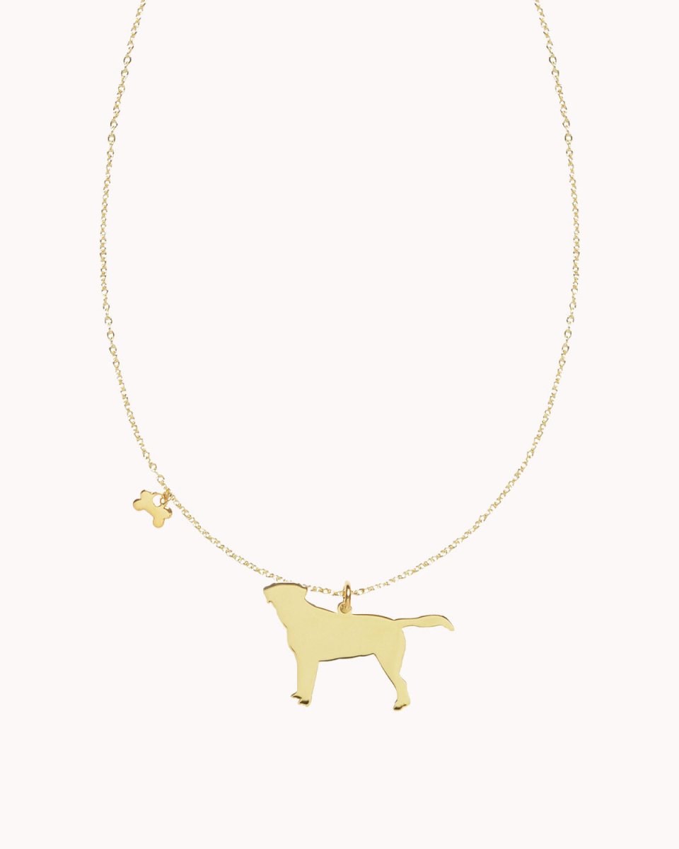 Colar com cão (várias raças) e osso - Colares Our Sins