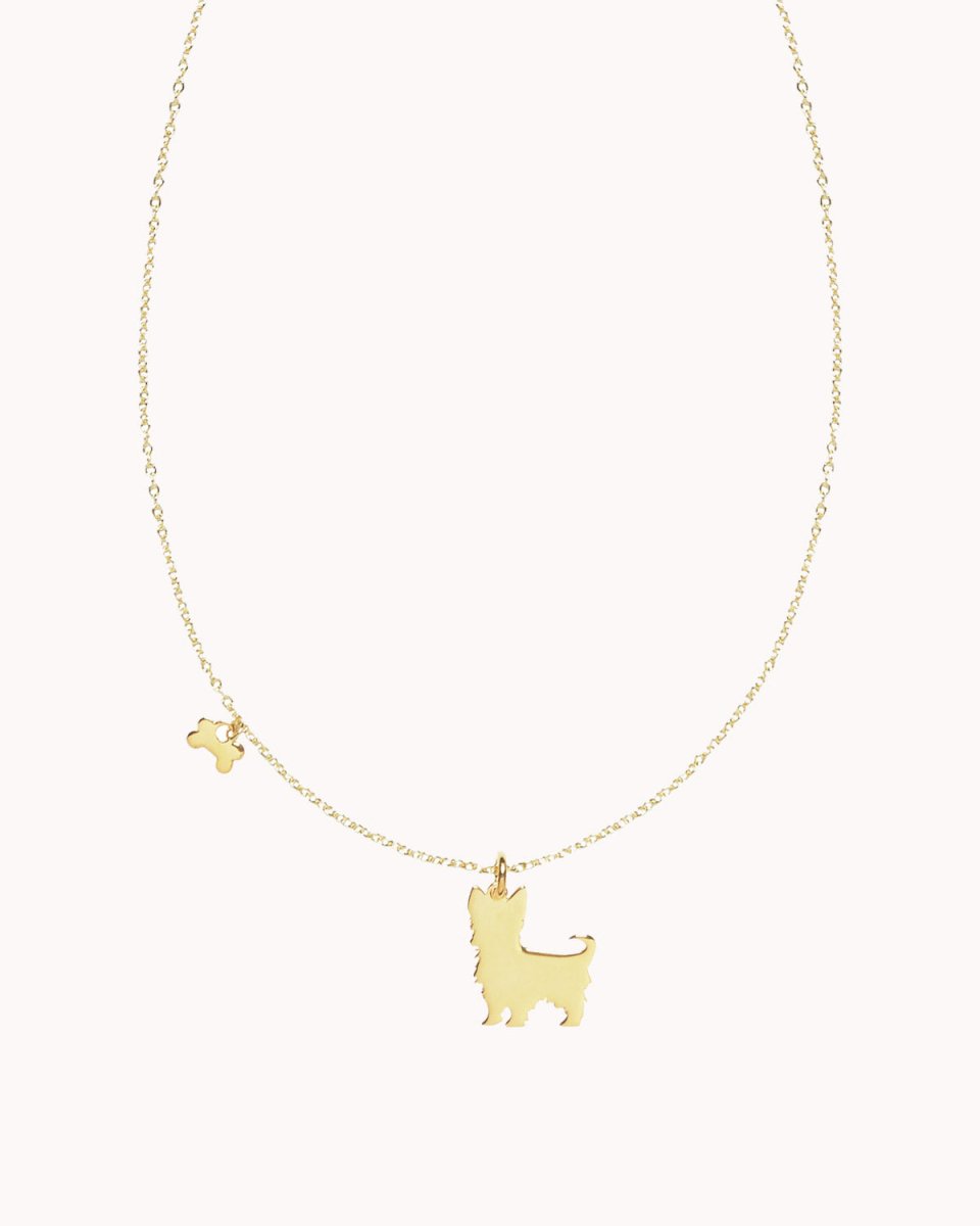 Colar com cão (várias raças) e osso - Colares Our Sins