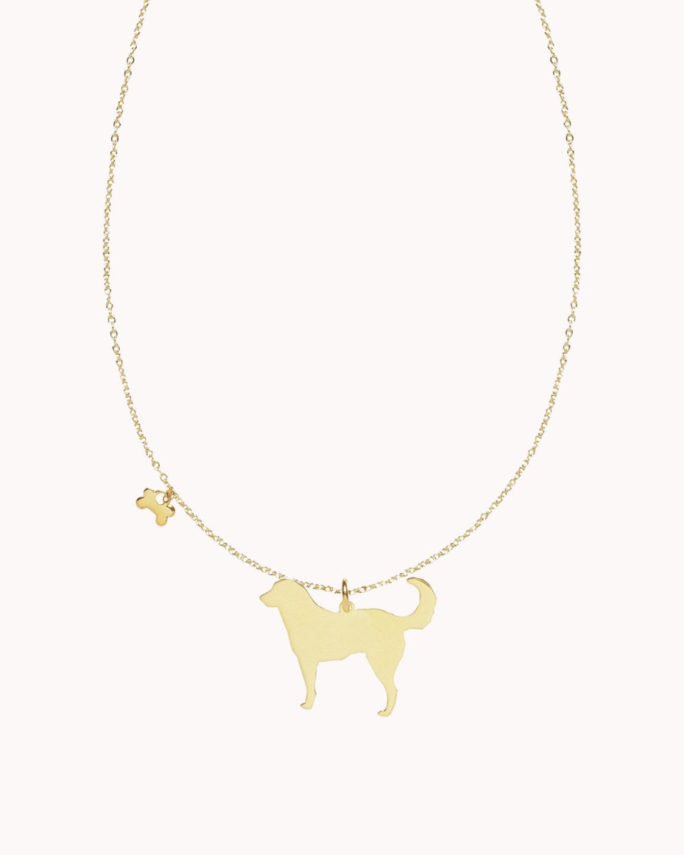 Colar com cão (várias raças) e osso - Colares Our Sins