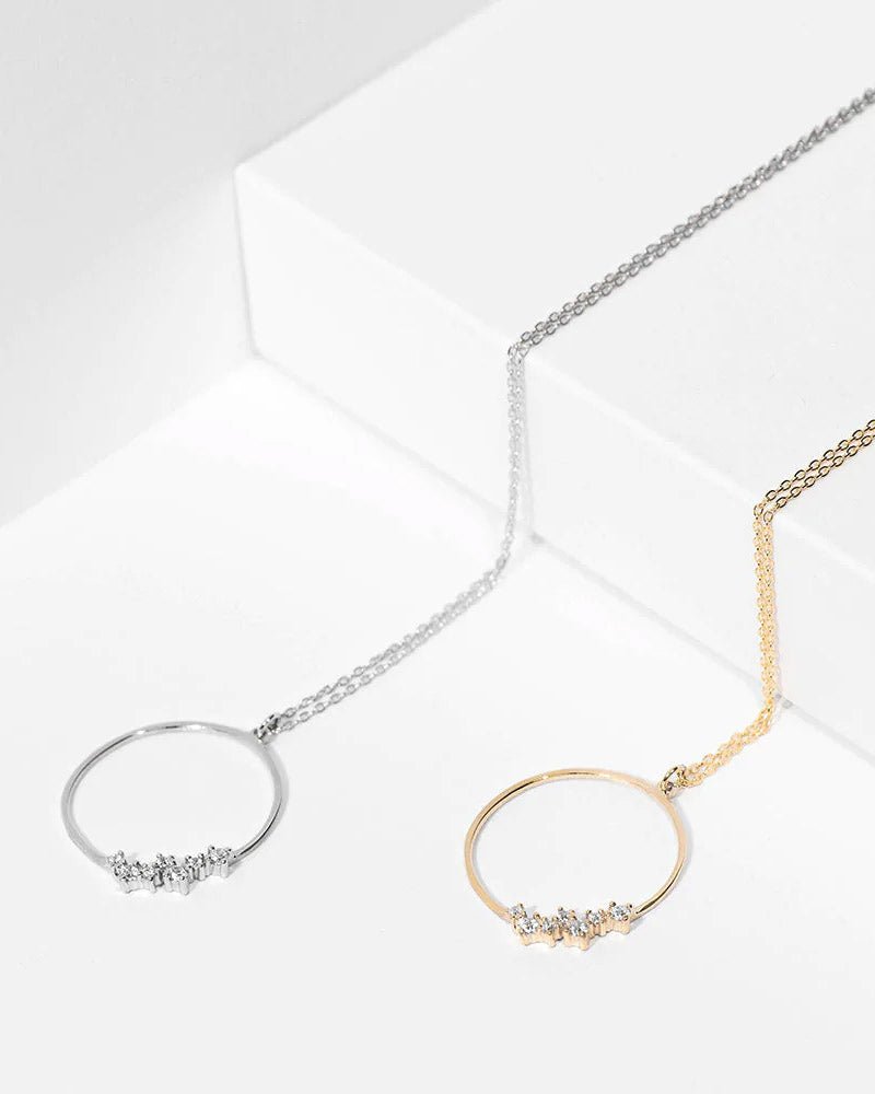 Colar com círculo e zircónias assimétricas - Colares Our Sins