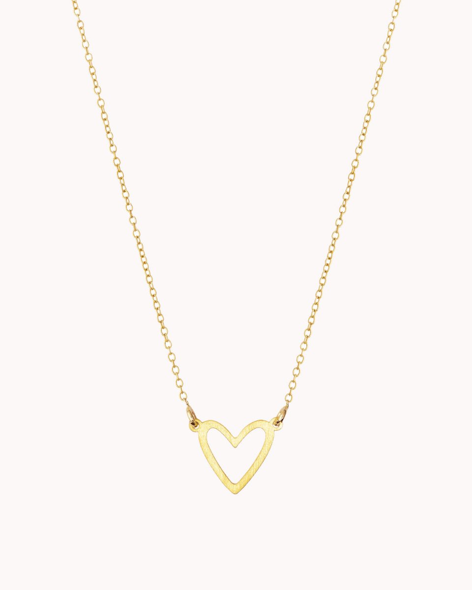 Colar com "coração contorno" preso por duas argolas - Colares Our Sins