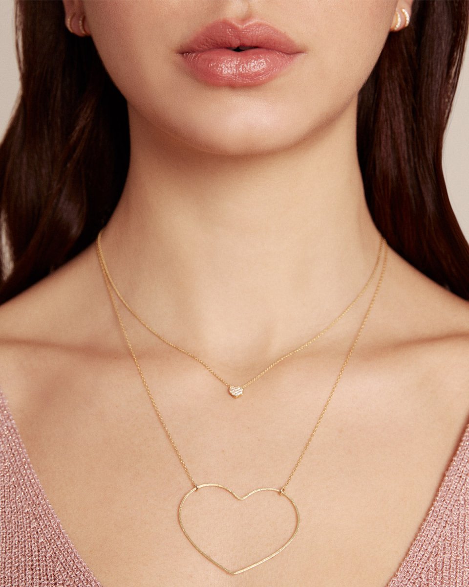Colar com coração de zircónias - Colares Our Sins