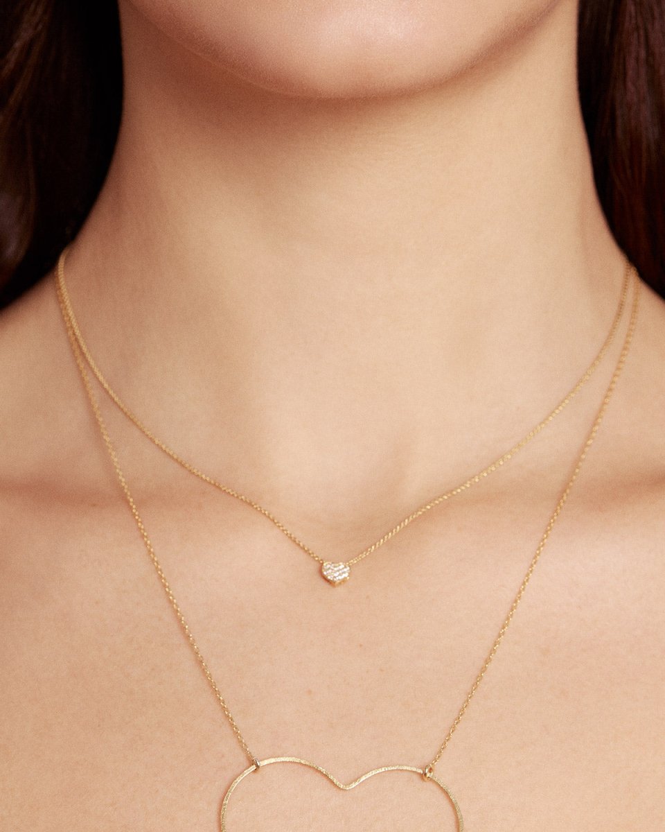 Colar com coração de zircónias - Colares Our Sins