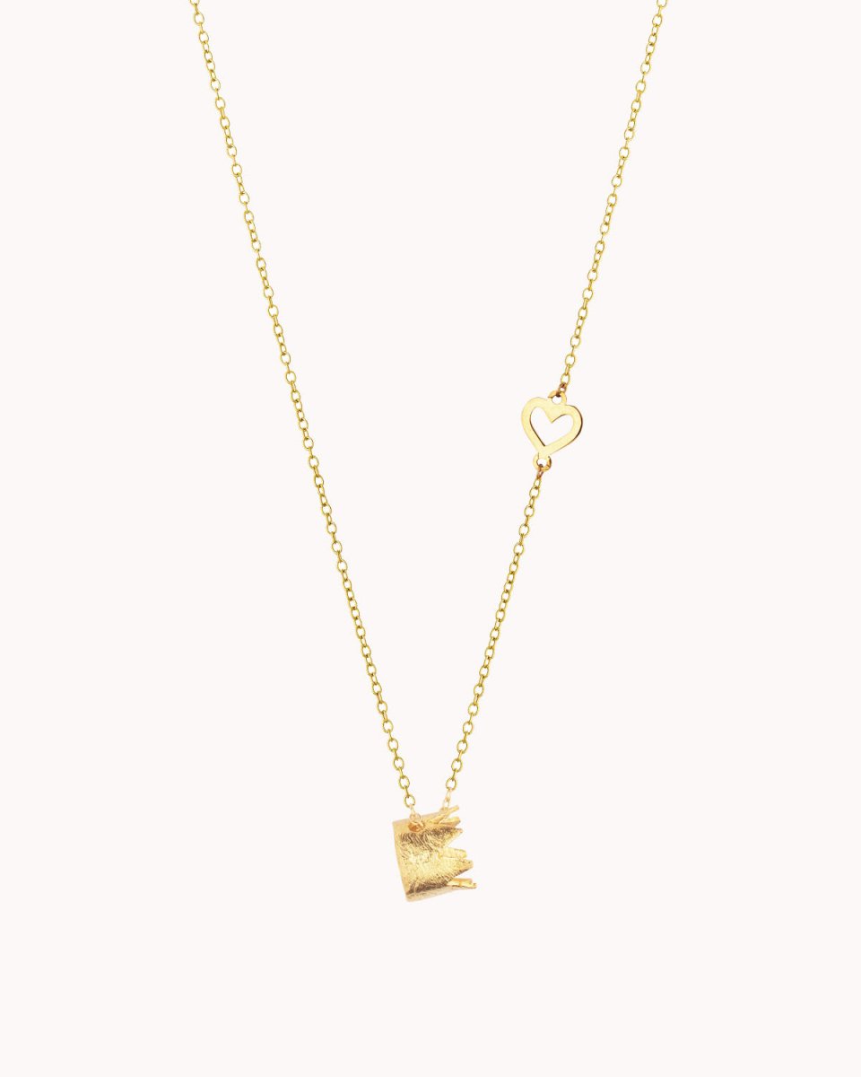 Colar com coroa mais coração - Colares Our Sins