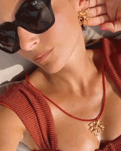 Conjunto Coral x Maria Valente - Brincos Our Sins