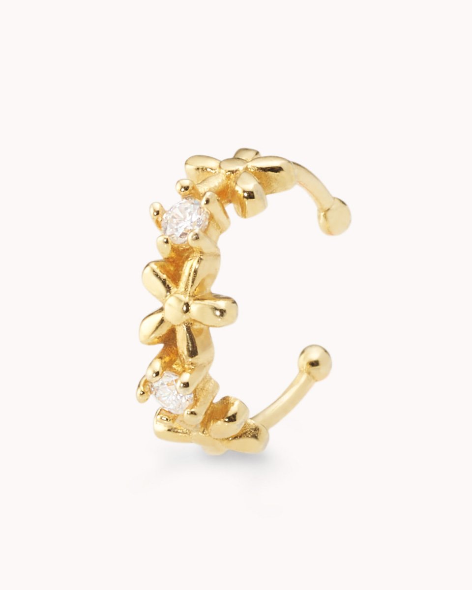Ear cuff com flores e zircónias - Earcuff Our Sins