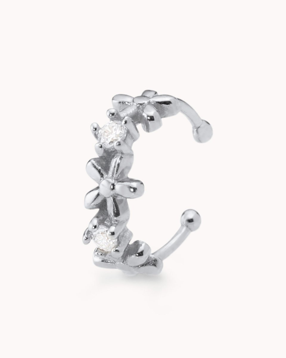 Ear cuff com flores e zircónias - Earcuff Our Sins