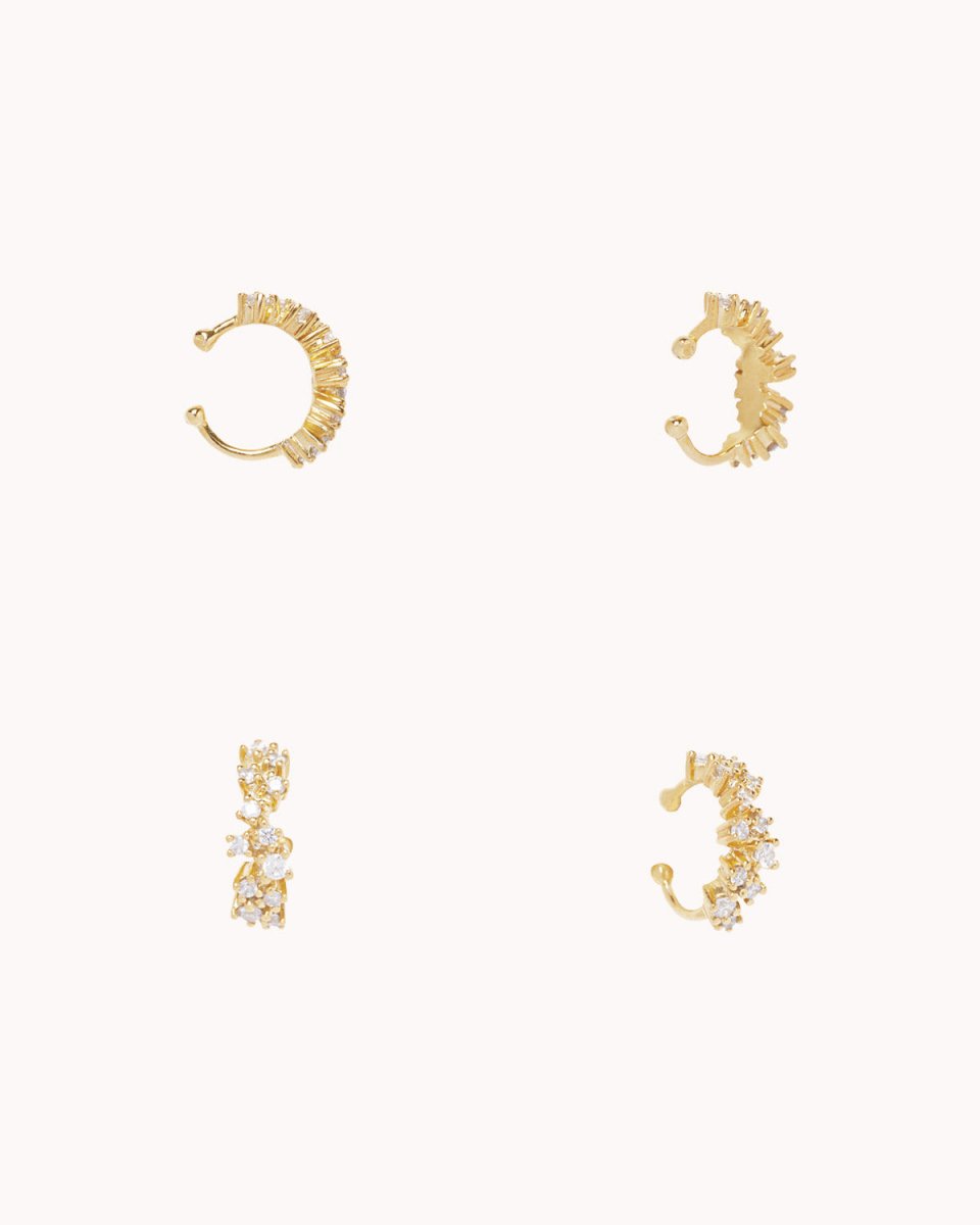 Ear cuff com zircónias assimétricas - Earcuff Our Sins