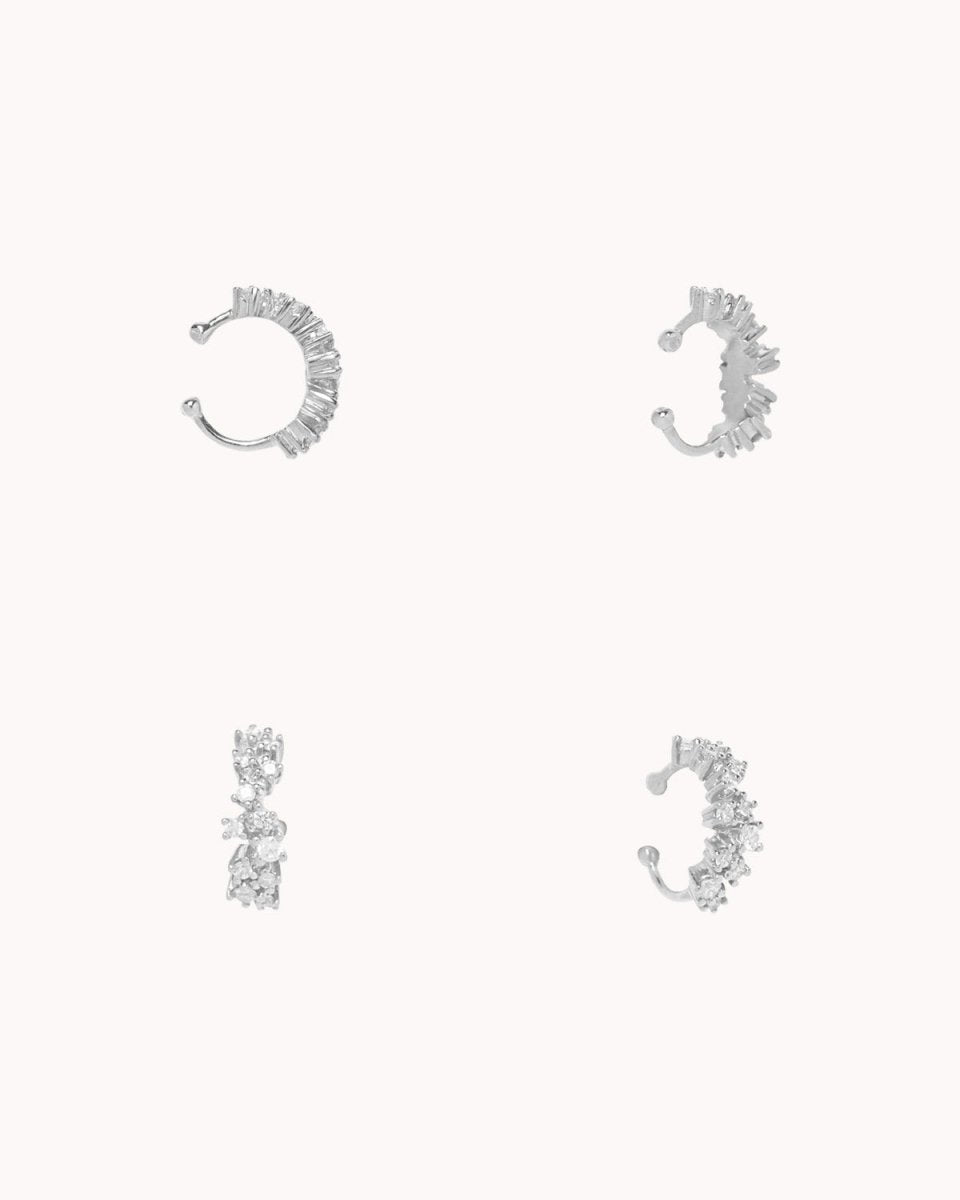 Ear cuff com zircónias assimétricas - Earcuff Our Sins