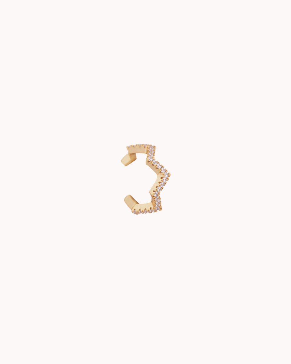 Ear cuff com zircónias zig zag - Earcuff Our Sins