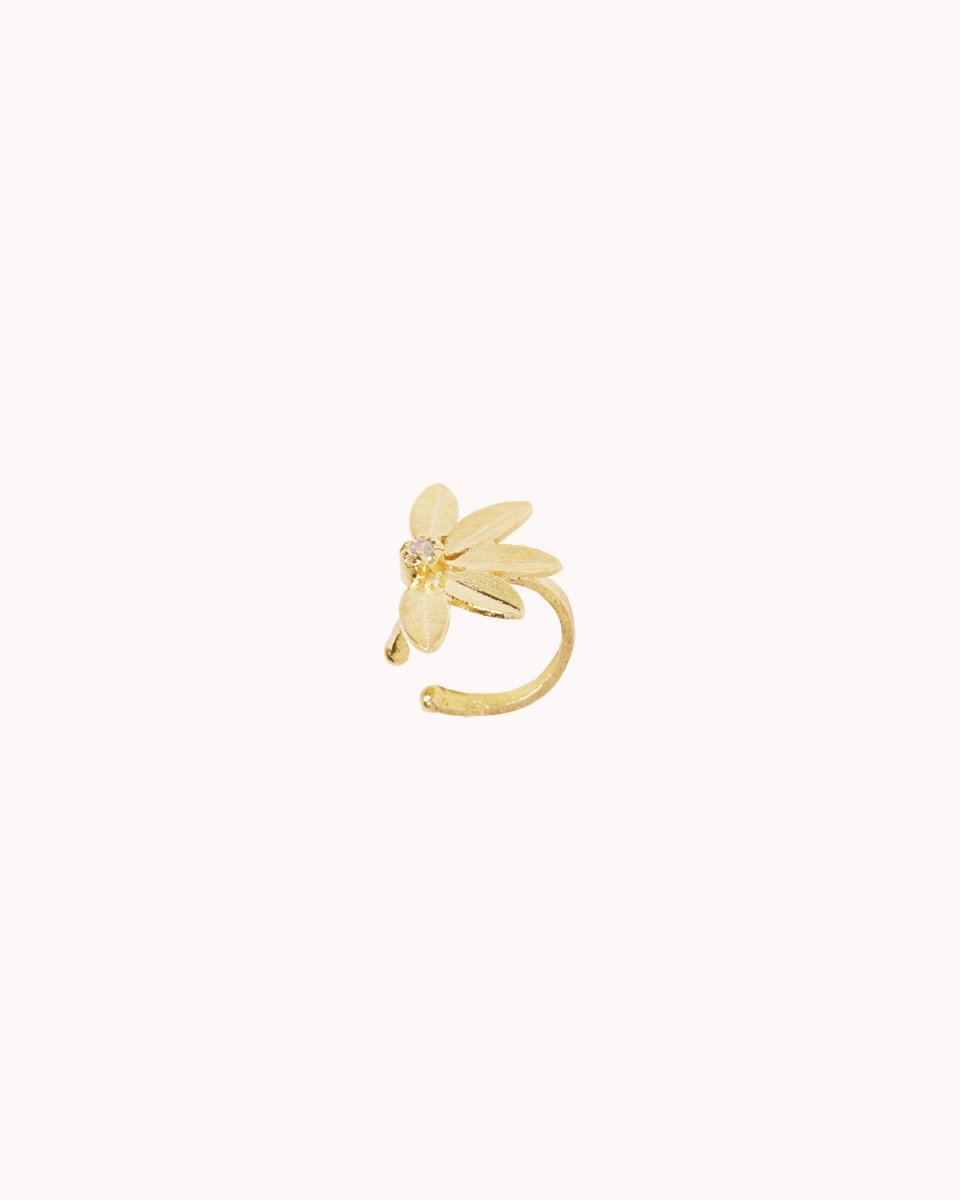 Ear Cuff meia flor com zircónia - Earcuff Our Sins