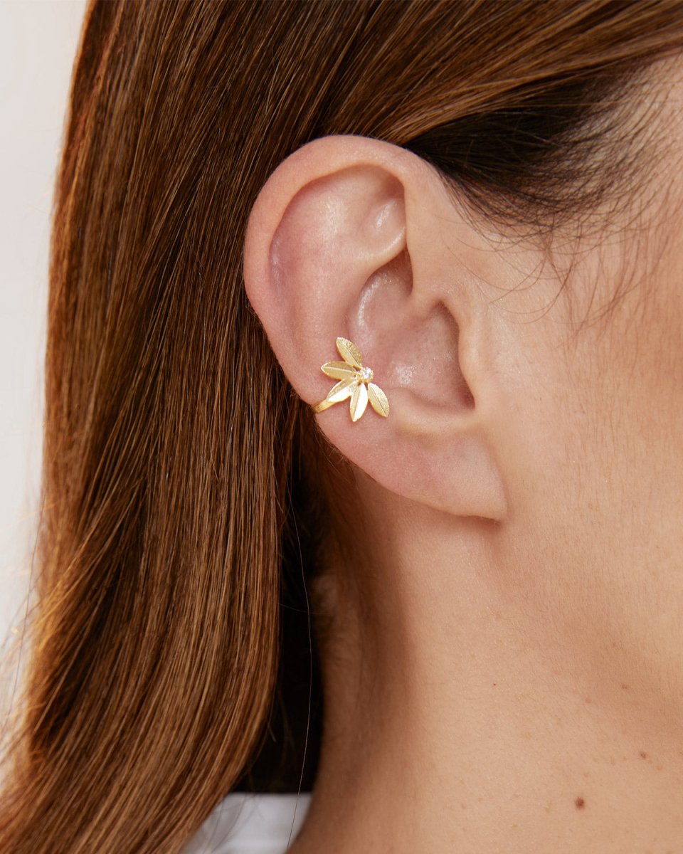 Ear Cuff meia flor com zircónia - Earcuff Our Sins