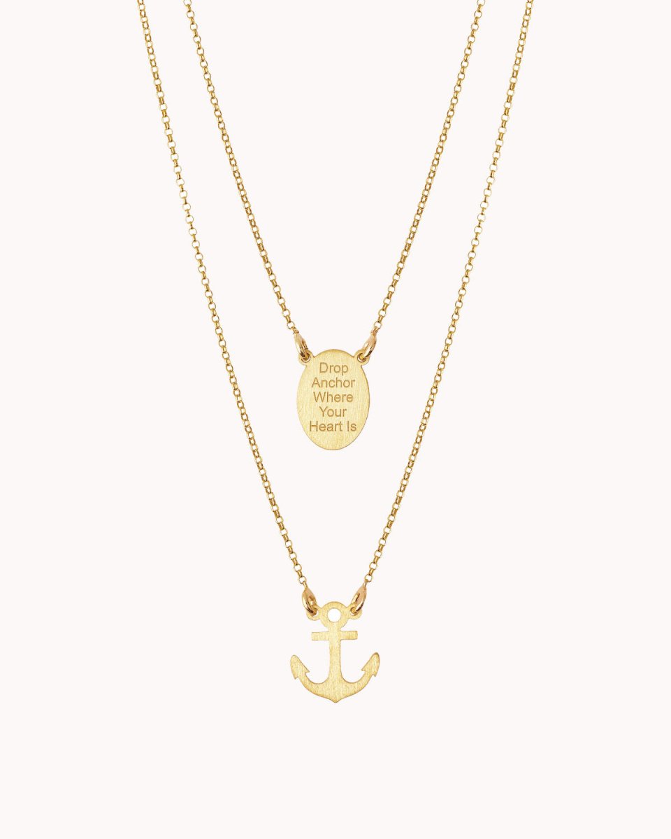 Escapulário simples com âncora e medalha - Colares Our Sins