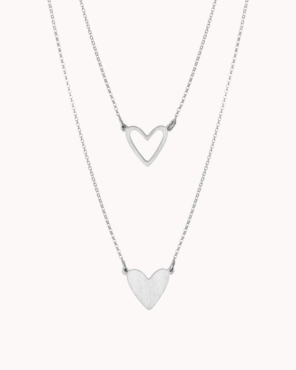 Escapulário simples com dois corações bicudos - Colares Our Sins