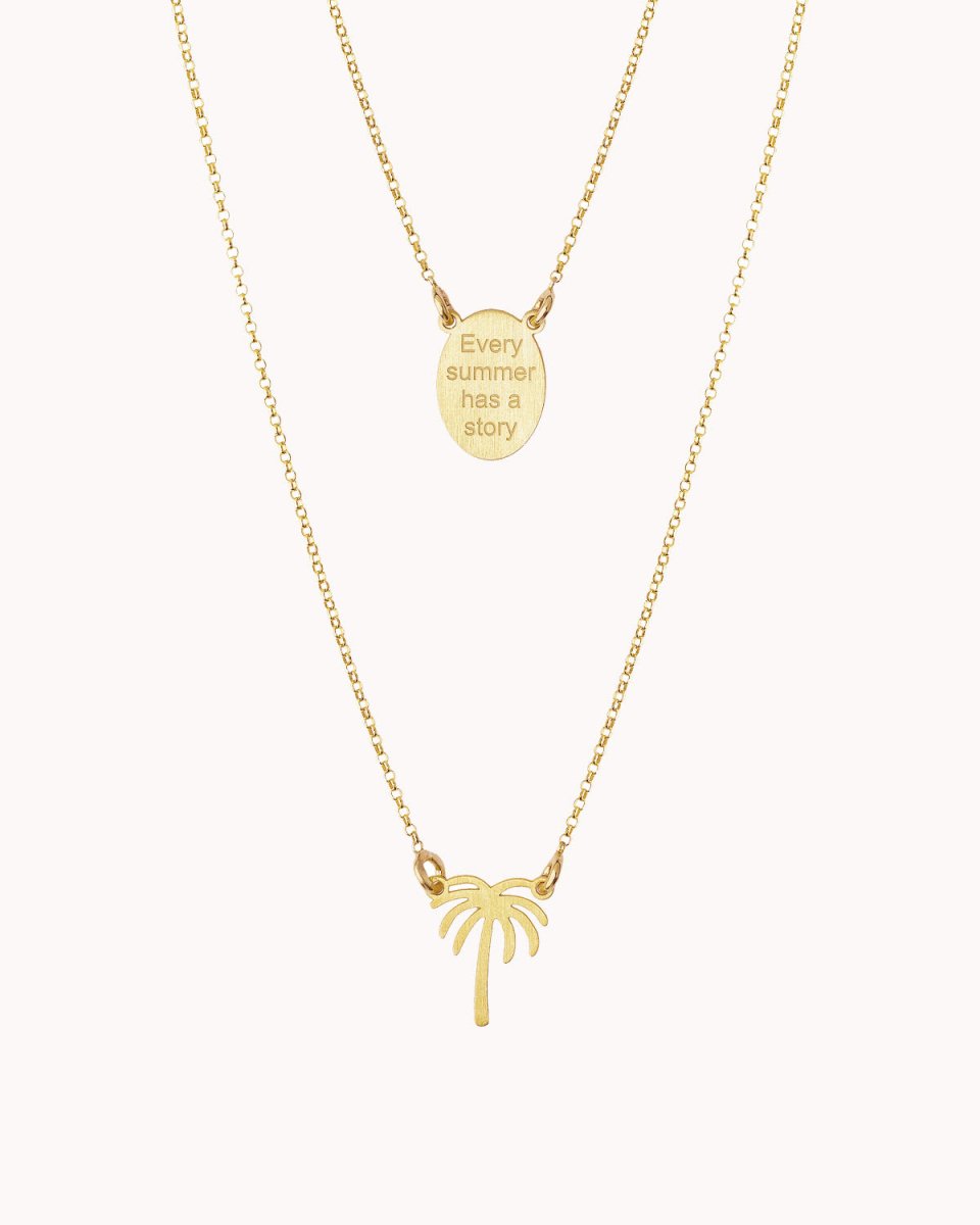 Escapulário simples com palmeirinha e medalha - Colares Our Sins