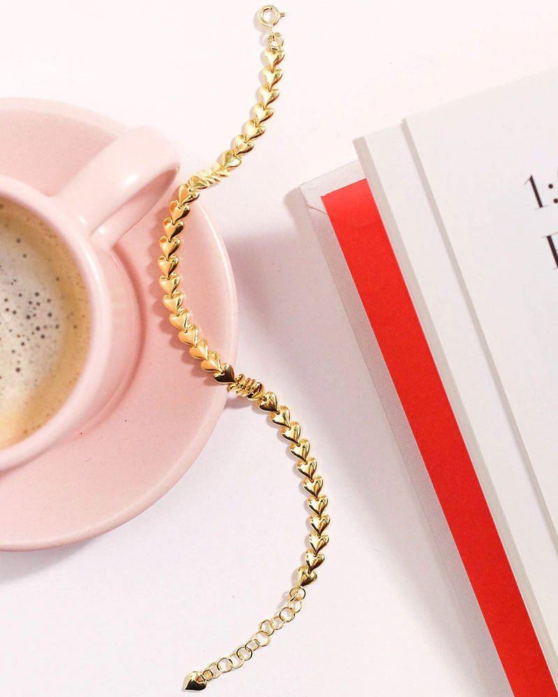 Pulseira malha de corações - Pulseiras Our Sins