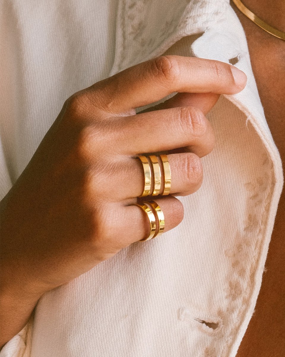 anillo con tres tiras