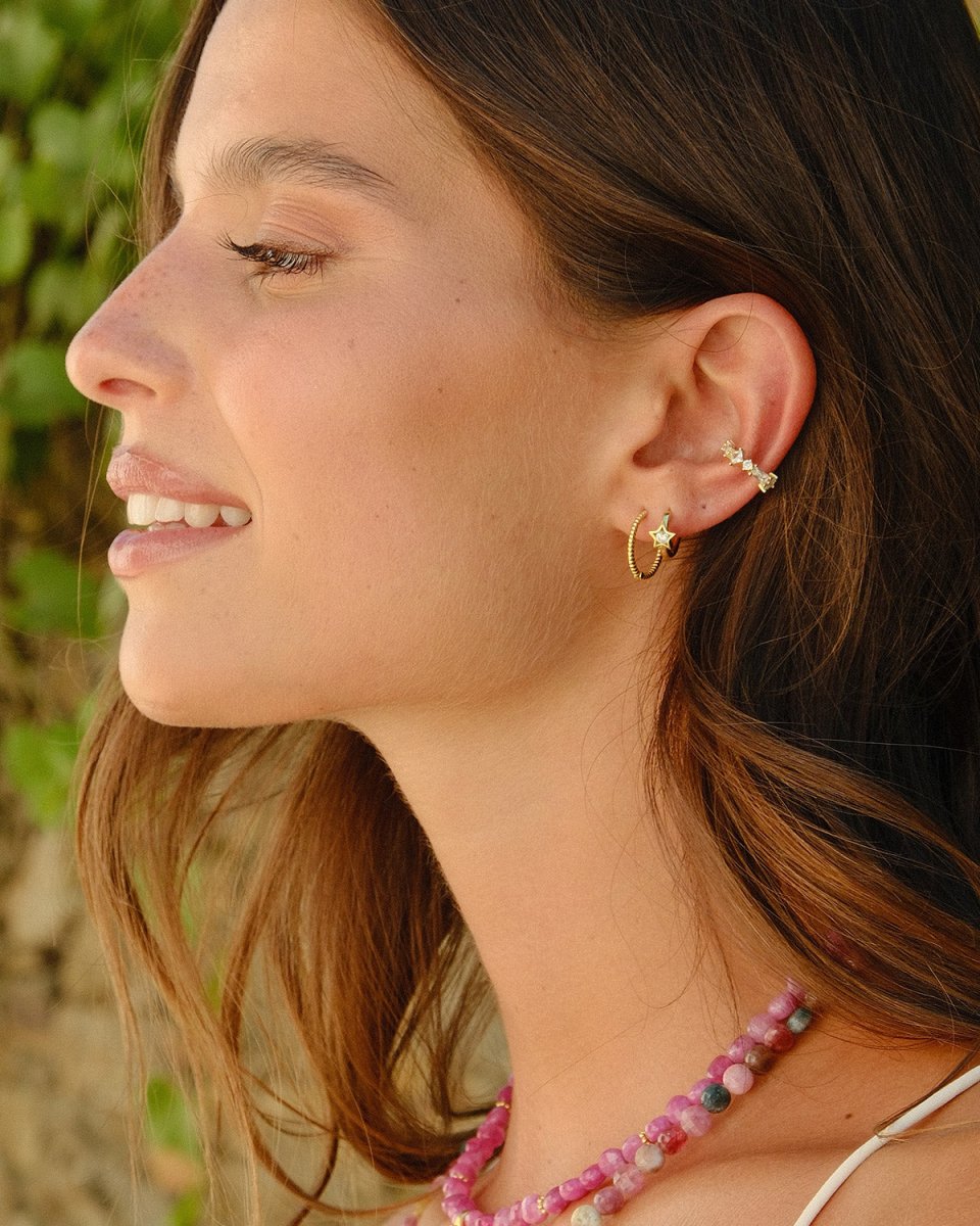Ear Cuff com Zirconias Irregulares - Earcuff Our Sins
