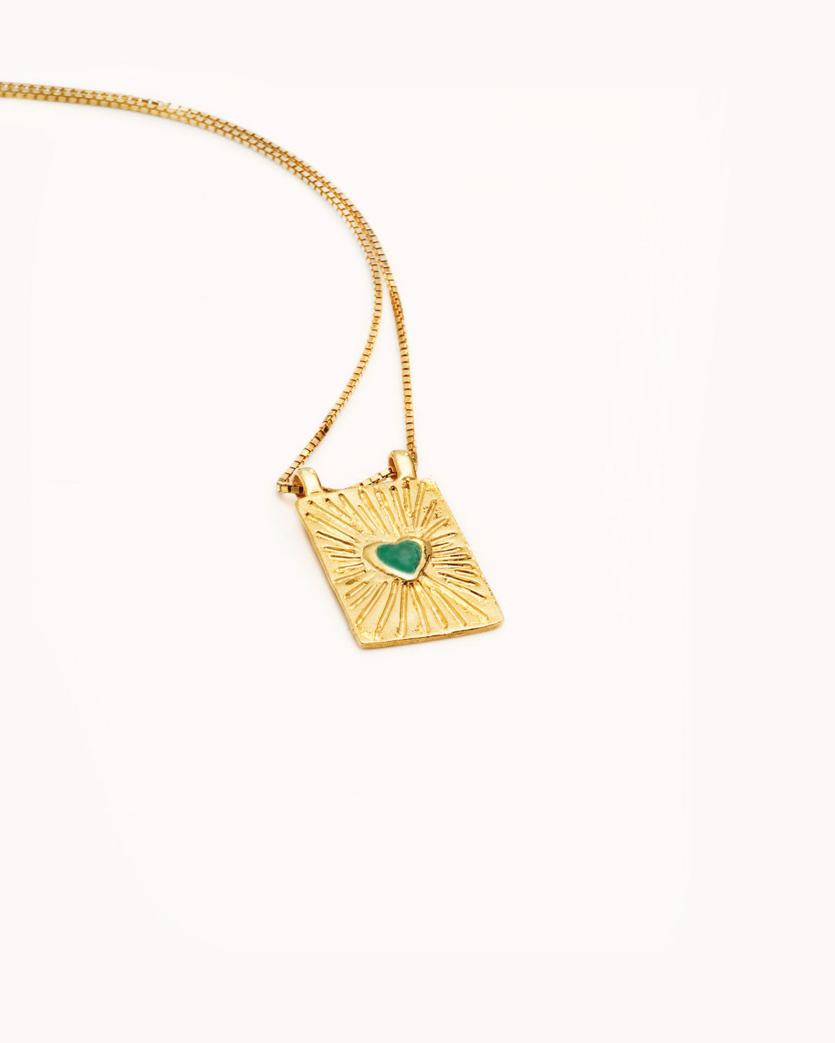 Colar com zircónia coração talismã dourado 40 cm zircónia verde esmeralda - Colares - OUR SINS